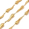 304 Stainless Steel Hot Pepper Link Chains, Soldered, with Spool, Golden, 33x7.5x6mm
