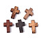 Wooden Pendants, Dyed, Cross, Mixed Color, 21~22x14~15x4~5mm, Hole: 1.8mm