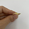 Brass Micro Pave Clear Cubic Zirconia Finger Rings, Real 14K Gold Plated, Letter G, Inner Diameter: 20mm