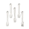 CCB Plastic Pendant, Fork, Platinum, 26x4.5x1mm, Hole: 1.4mm, about 5000pcs/500g