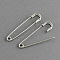 Iron Kilt Pins Brooch clasps jewelry findings, Platinum, 55x13mm, pin: 1.5mm