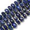 Natural Lapis Lazuli Beads Strands, Rondelle, Faceted, with Seed Beads, 8x4~5mm, Hole: 1mm, about 53pcs/strand, 14.65 inch(37.2cm)