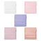5Pcs 5 Ccolors Square PU Leather Envelope Pouches, Jewelry Storage Pouches for Ring Packaging, Mixed Color, 8x8x0.35cm, 1pc/color