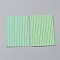 Cardboard Jewelry Display Cards, for Hanging Earring & Necklace Display, Rectangle, Pale Green, Stripe Pattern, 9x6x0.05cm, Hole: 0.2cm, 100pcs/bag