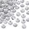 100Pcs 2-Hole Acrylic Buttons, Flat Round, Clear, 15x4.5mm, Hole: 1.8mm