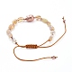 Verstellbare geflochtene Perlenarmbänder aus Nylonfaden BJEW-JB05291-03-2