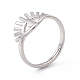 201 Stainless Steel Evil Eye Adjustable Ring for Women RJEW-K238-13P-3