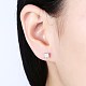 Sterling Silver Cubic Zirconia Stud Earrings EJEW-BB20118-B-2
