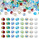 400 pz 8 colori trasparente perline di vetro placcato fili EGLA-TA0001-22-8