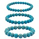 Ensemble de bracelets extensibles en perles rondes en jaspe impérial synthétique 3 pièces 3 tailles BJEW-SW00064-31-1