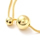 Rack Plating Brass Round Ball & Long Tassel Pendant Necklace with Round Snake Chains for Women NJEW-B082-11-2
