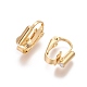 Brass Clip-on Earring Converters Findings KK-L175-01G-1