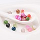 Perles d'agate à rayures naturelles teintées rondes à facettes/perles d'agate à bandes X-G-G581-6mm-M-3
