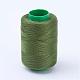 布地やDIYクラフト用品ポリエステル縫糸コード  オリーブドラブ  0.1mm  400m /ロール（437.44ヤード/ロール）  10のロール/袋 NWIR-WH0001-26-1