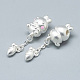 925 Sterling Silver Bunny Dangle Charms STER-T002-155S-2