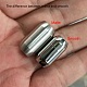 Matte 304 Stainless Steel Barrel Magnetic Clasps with Glue-in Ends STAS-E089-06D-2