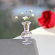 Bouteilles de vase en verre miniatures transparentes BOTT-PW0006-04F-1