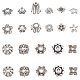 Sunnyclue 240 Uds. 12 tapas de abalorios de aleación de estilo tibetano FIND-SC0004-36-1