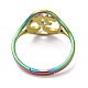 Ionenbeschichtung (IP) 304 verstellbarer Yoga-Ring aus Edelstahl für Frauen RJEW-M149-24RC-2