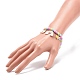 Set di braccialetti elasticizzati con perline rotonde in acrilico color caramella stile 5 pz BJEW-JB08675-5
