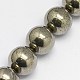 Chapelets de perles de pyrite naturelle  G-L031-12mm-01-2