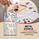 Retro Stainless Steel Metal Cutting Dies Stencils DIY-WH0242-278-4