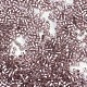 Mgb松野ガラスビーズ  日本製シードビーズ  銀の丸い穴のガラスのシードビーズのライニング  ツーカット  六角  プラム  15/0  1x1x1mm  穴：0.8mm  約135000個/袋  450 G /袋 SEED-Q023B-40-2