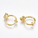 Brass Clip-on Earring Converters Findings KK-T038-243G-5