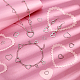 PandaHall 60pcs 15 Style Heart Frames Charms Stainless Steel Heart Linking Rings Minimalist Beading Hoop Charms Silver Hollow Heart Connector Findings for Dangle Beading Hoop Jewellery Making STAS-PH0004-23-3