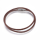 Leather Cord Wrap Bracelets/Necklace BJEW-JB03920-M-2