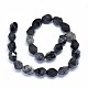 Naturale nero rutilato perle di quarzo fili G-O173-076A-2