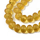 Brins de perles de verre dépoli transparent FGLA-S001-03-3