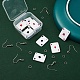 Kit fai da te per la creazione di orecchini pendenti con ciondolo a forma di carta da gioco da poker DIY-YW0004-60-5