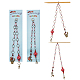 Cadenas de contador de fila de tejer con colgante de reno navideño de aleación HJEW-AB00089-02-1