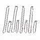 ステンレス製リンクチェーンネックレス＆ブレスレットセット304個  トグル留め金付き  ステンレス鋼色  16.93インチ（43cm）  7-3/4インチ（19.8cm）  8個/セット SJEW-JS01192-1