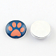 Half Round/Dome Dog Paw Print Photo Glass Flatback Cabochons for DIY Projects GGLA-Q037-12mm-08-2