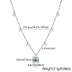 Прямоугольные ожерелья с кубическим цирконием FI1776-1-2
