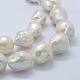 Hebras de perlas keshi de perlas barrocas naturales PEAR-K004-18-3