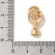 Латунные микро проложить кубического циркония раз за застежками KK-B098-08G-02-3