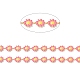 304 Gänseblümchen-Gliederketten aus Edelstahl mit Emaille AJEW-J035-03G-14-2