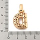 Латунные микропаве прозрачные подвески с фианитом KK-B099-01G-D-3