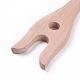 Strickgabel aus Holz und Nadelsets mit großen Augen TOOL-WH0079-53-2