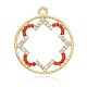 Anello d'oro placcato in lega ciondoli strass PALLOY-J611-04G-1