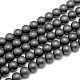 Frosted Non-magnetic Synthetic Hematite Round Bead Strands G-J344-8mm-1
