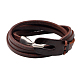 Imitation Leather Two Loops Wrap Bracelets BJEW-N0011-033A-1