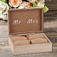 Boîte à bagues double mariage en bois rectangle gorgecraft OBOX-GF0001-09-6