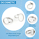 DICOSMETIC 24Pcs 2 Styles Adjustable Ring Base Oval Base Rings Blank Finger Rings Cabochon Base Bezel for Ring Blanks Stainless Steel Pad Ring Base Jewelry Findings for DIY Rings DIY-DC0001-62-4