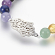 Armbänder natürliche & synthetische Edelstein Perlen strecken BJEW-JB03930-3