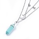Colliers à pendentif balle turquoise synthétique NJEW-JN02414-06-2