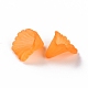 つや消しアクリルビーズキャップ  花  オレンジ  12x12x9mm  穴：1.2mm  約1700個/500g MACR-S371-10A-724-3